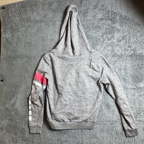 PINK Victoria’s Secret Campus Crew Full Zip Up Hooded Sweater Jacket Grey Large - Picture 6 of 7